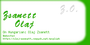 zsanett olaj business card